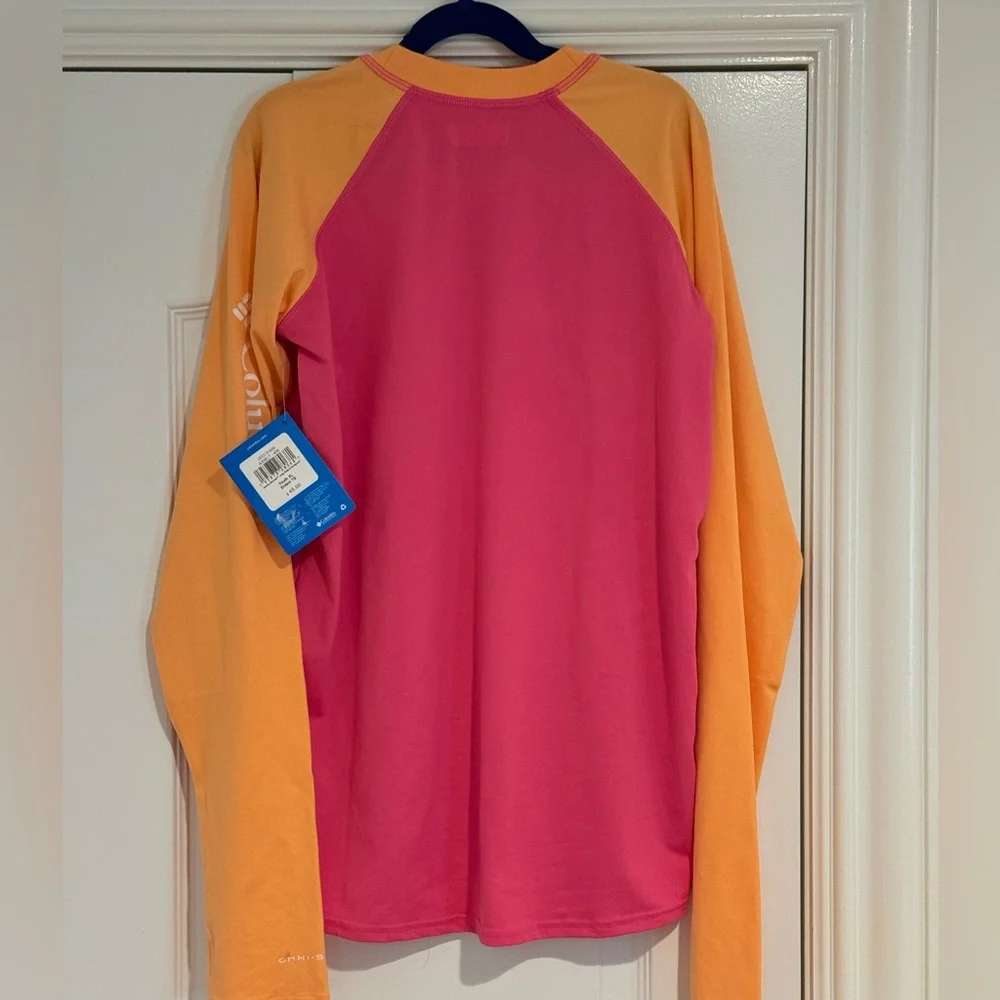 NWT Columbia‎ Girls Rashguard / Sandy Shores Long Sleeve Sunguard Pink / Peach